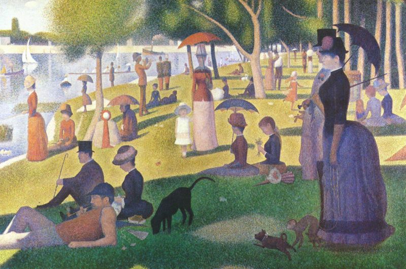 Un dimanche après-midi sur l'île de la Grande Jatte* (Georges Seurat)